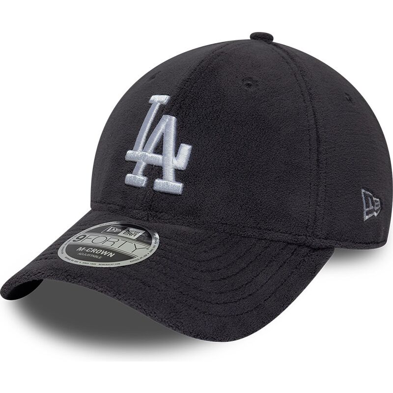casquette-courbee-grise-snapback-9forty-m-crown-fleece-los-angeles-dodgers-mlb-new-era
