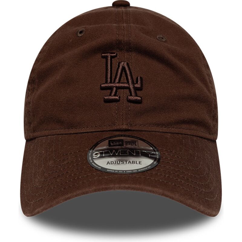 casquette-courbee-marron-ajustable-avec-logo-marron-9twenty-washed-midi-logo-los-angeles-dodgers-mlb-new-era