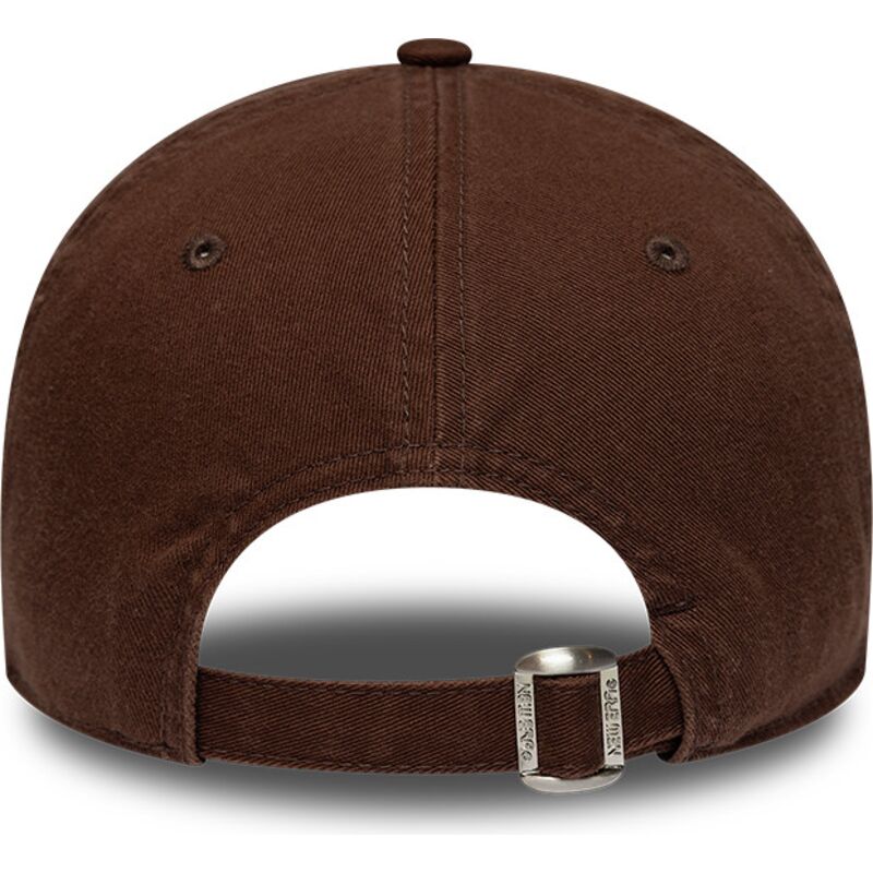 casquette-courbee-marron-ajustable-avec-logo-marron-9twenty-washed-midi-logo-los-angeles-dodgers-mlb-new-era