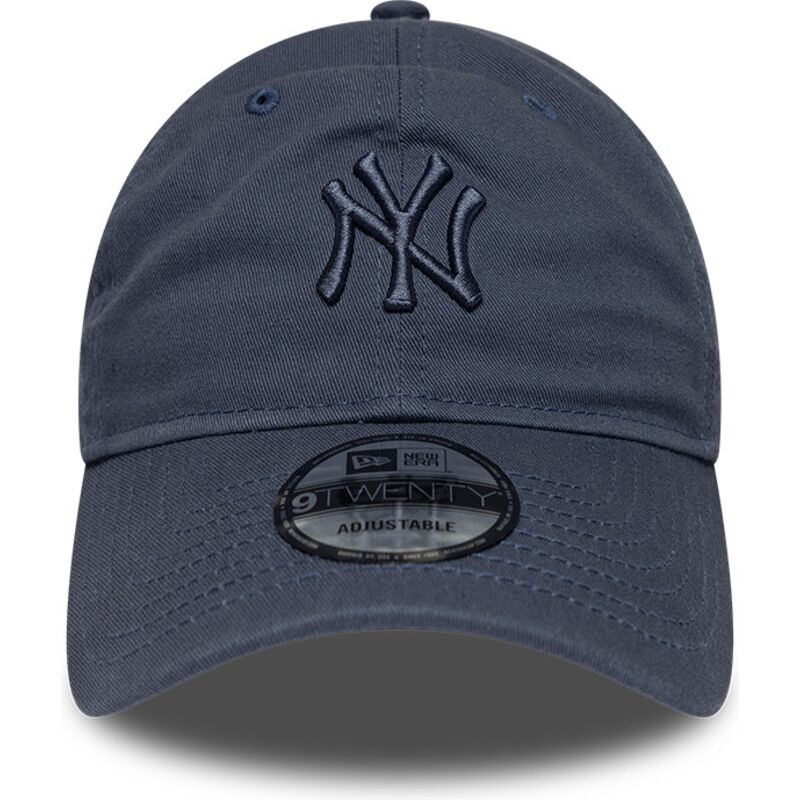 casquette-courbee-bleue-ajustable-avec-logo-bleu-9twenty-washed-midi-logo-new-york-yankees-mlb-new-era