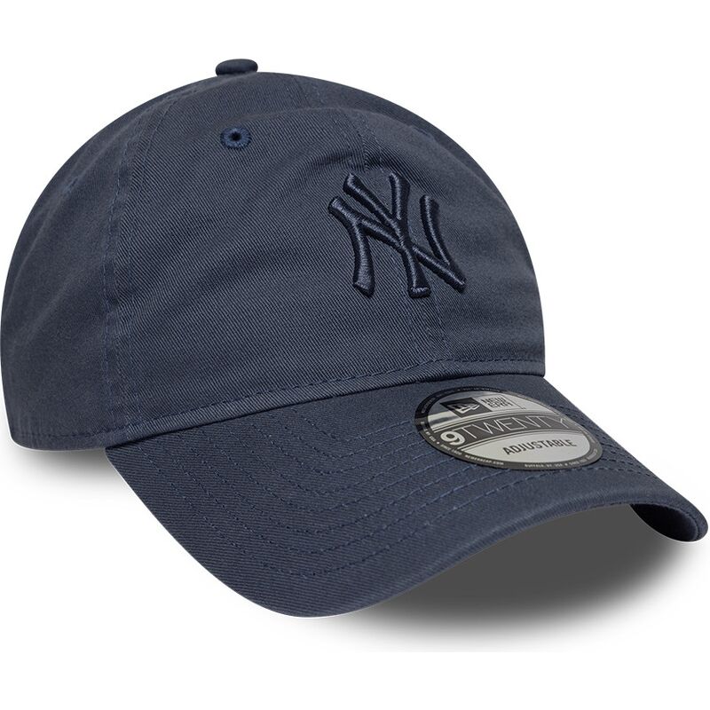 casquette-courbee-bleue-ajustable-avec-logo-bleu-9twenty-washed-midi-logo-new-york-yankees-mlb-new-era