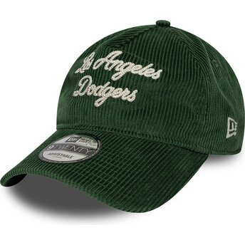 Casquette courbée verte ajustable 9TWENTY A Frame Cord Script Los Angeles Dodgers MLB New Era