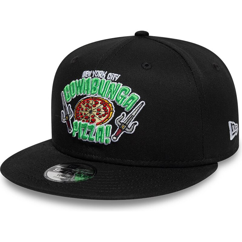 casquette-plate-noire-snapback-pour-enfant-9fifty-cowabunga-pizza-tortues-ninja-new-era