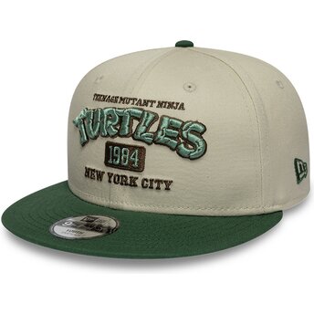 Casquette plate verte et beige snapback pour enfant 9FIFTY Tortues Ninja New Era