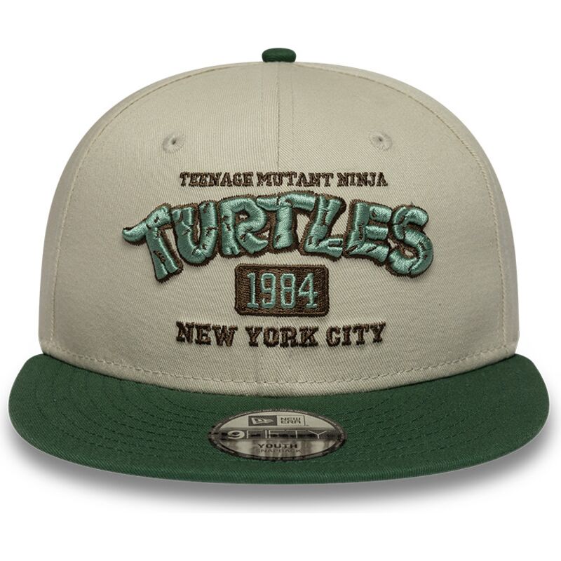 casquette-plate-verte-et-beige-snapback-pour-enfant-9fifty-tortues-ninja-new-era