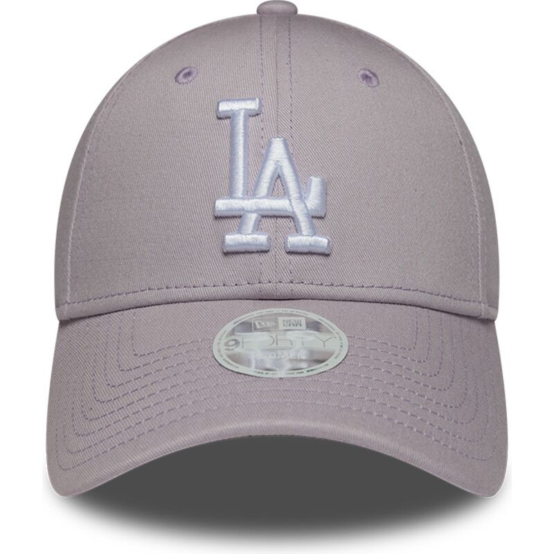 casquette-courbee-violette-claire-ajustable-pour-femme-9forty-league-essential-los-angeles-dodgers-mlb-new-era