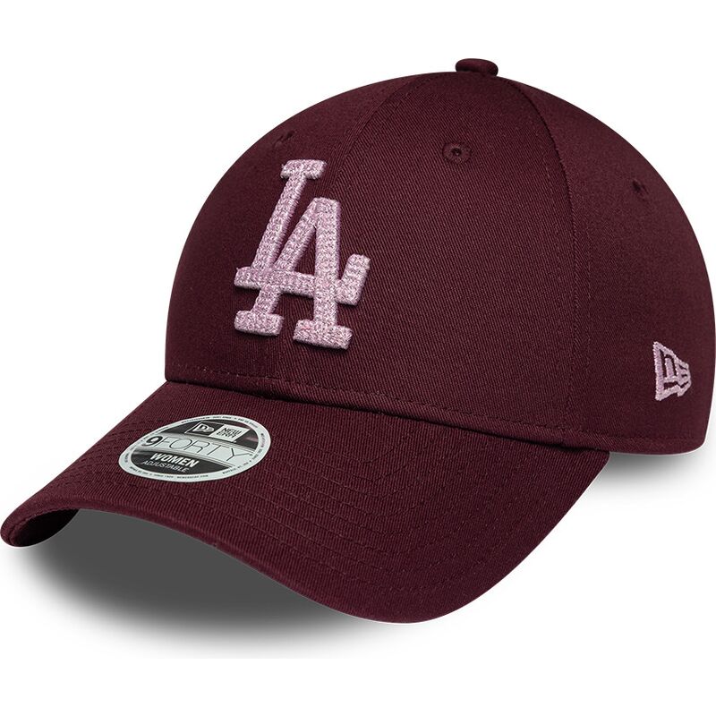casquette-courbee-grenat-ajustable-pour-femme-avec-logo-rose-9forty-metallic-los-angeles-dodgers-mlb-new-era casquette-courbee-grenat-ajustable-pour-femme-avec-logo-rose-9forty-metallic-los-angeles-dodgers-mlb-new-era
