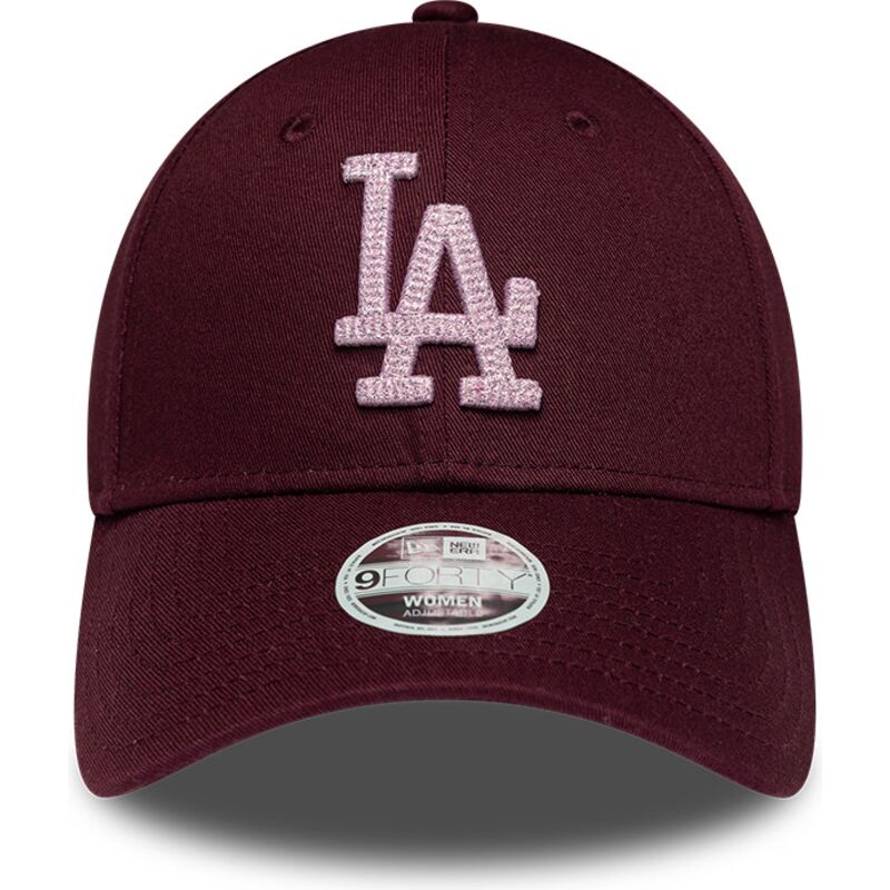 casquette-courbee-grenat-ajustable-pour-femme-avec-logo-rose-9forty-metallic-los-angeles-dodgers-mlb-new-era casquette-courbee-grenat-ajustable-pour-femme-avec-logo-rose-9forty-metallic-los-angeles-dodgers-mlb-new-era