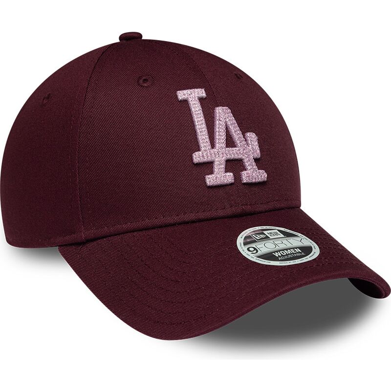 casquette-courbee-grenat-ajustable-pour-femme-avec-logo-rose-9forty-metallic-los-angeles-dodgers-mlb-new-era casquette-courbee-grenat-ajustable-pour-femme-avec-logo-rose-9forty-metallic-los-angeles-dodgers-mlb-new-era