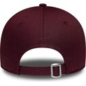 casquette-courbee-grenat-ajustable-pour-femme-avec-logo-rose-9forty-metallic-los-angeles-dodgers-mlb-new-era