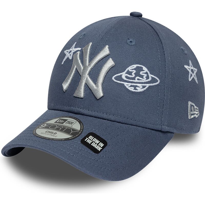 casquette-courbee-bleue-ajustable-pour-enfant-9forty-space-glow-in-the-dark-new-york-yankees-mlb-new-era casquette-courbee-bleue-ajustable-pour-enfant-9forty-space-glow-in-the-dark-new-york-yankees-mlb-new-era