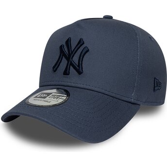 Casquette courbée bleue snapback avec logo bleu marine E Frame League Essential New York Yankees MLB New Era
