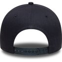casquette-courbee-bleue-marine-snapback-avec-logo-dore-e-frame-metallic-outline-los-angeles-dodgers-mlb-new-era