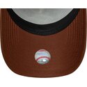 casquette-trucker-marron-avec-logo-marron-e-frame-outline-new-york-yankees-mlb-new-era