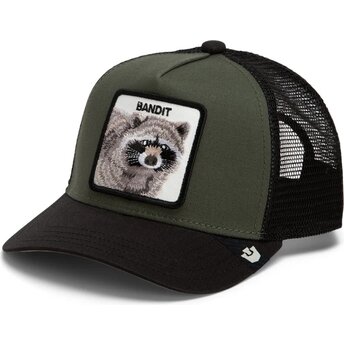 Casquette trucker verte et noire pour enfant raton laveur Bandit Original Recipe The Farm Goorin Bros.