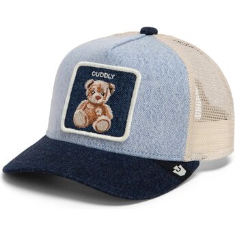 Casquette trucker bleue marine pour enfant ours en peluche Denim Cuddly Original Recipe Denim The Farm Goorin Bros.