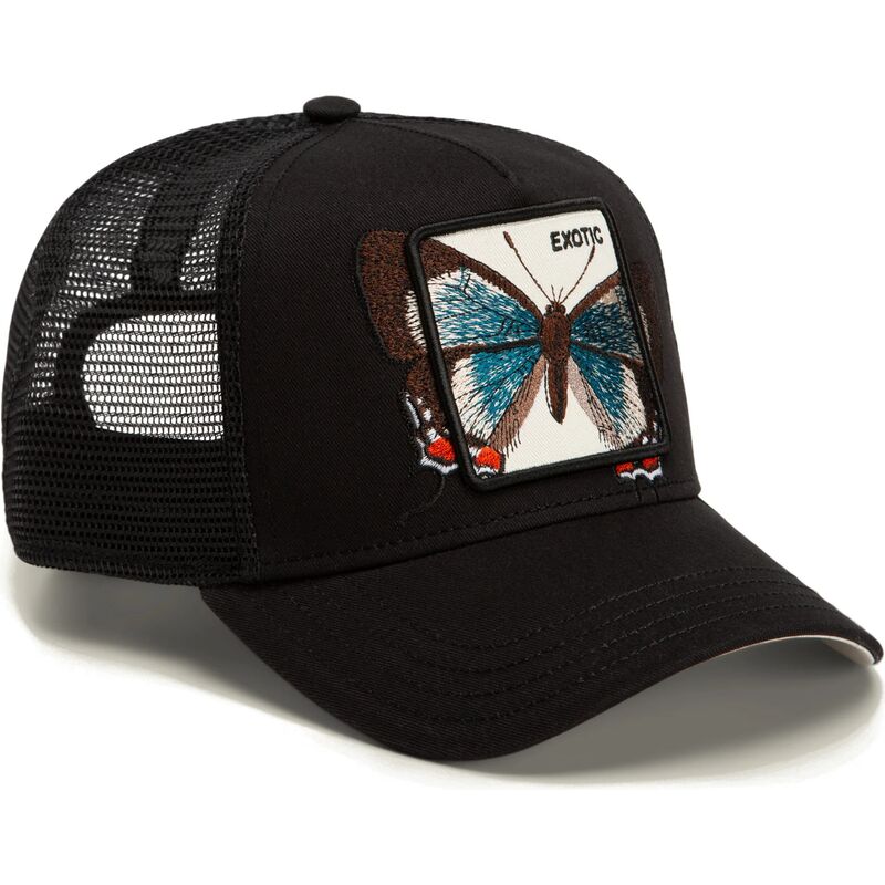 casquette-trucker-noire-papillon-over-the-line-butterfly-out-of-bounds-exotic-the-farm-goorin-bros