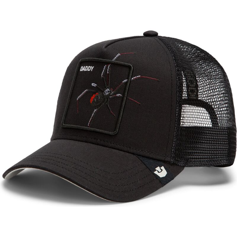 casquette-trucker-noire-araignee-over-the-line-spider-out-of-bounds-daddy-the-farm-goorin-bros