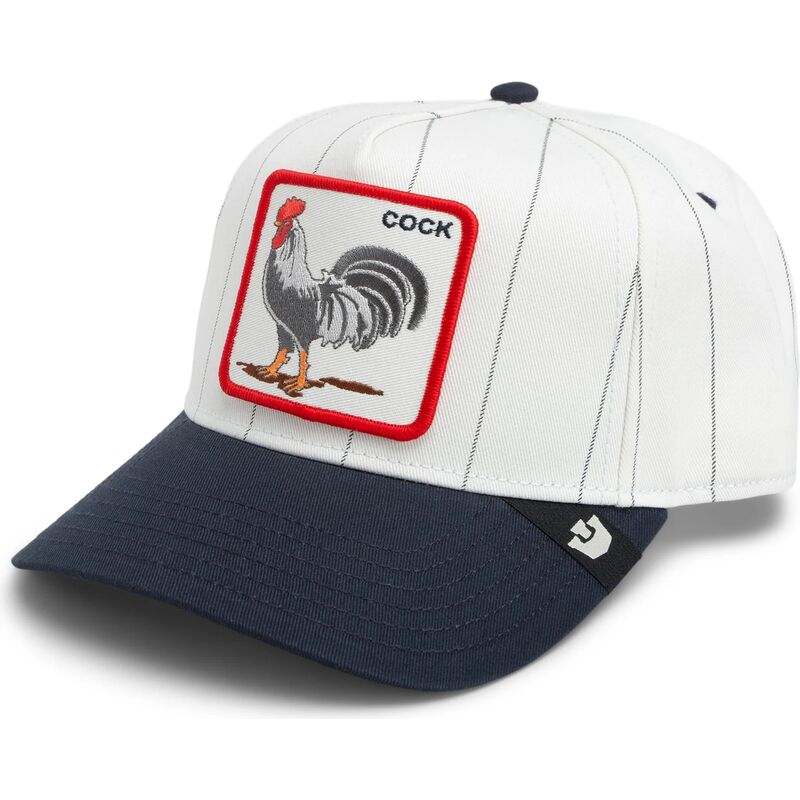 casquette-courbee-grise-et-bleue-marine-snapback-coq-pinstripe-rooster-cock-playmakers-the-farm-goorin-bros