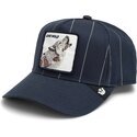 casquette-trucker-bleue-marine-loup-pinstripe-lone-wolf-playmakers-the-farm-goorin-bros