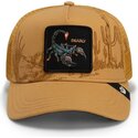 casquette-trucker-marron-scorpion-scorpion-badlands-deadly-the-farm-goorin-bros