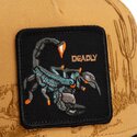 casquette-trucker-marron-scorpion-scorpion-badlands-deadly-the-farm-goorin-bros