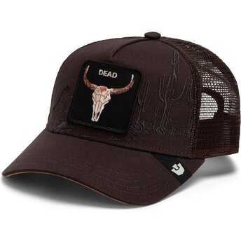 Casquette trucker marron bœuf Skull Badlands Dead The Farm Goorin Bros.
