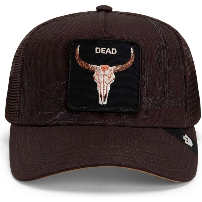casquette-trucker-marron-boeuf-skull-badlands-dead-the-farm-goorin-bros