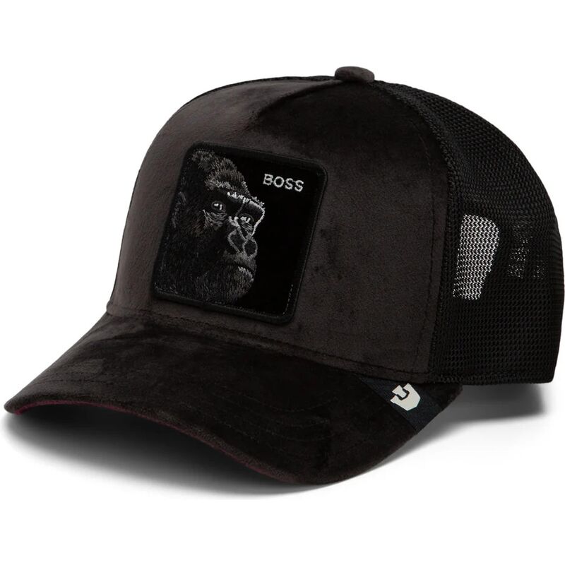 casquette-trucker-noire-gorille-velour-boss-the-farm-goorin-bros