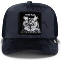 casquette-trucker-bleue-marine-hibou-velour-wise-ass-the-farm-goorin-bros