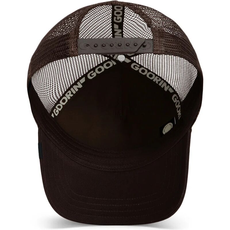 casquette-trucker-marron-et-beige-cheval-gaucho-original-recipe-the-farm-goorin-bros