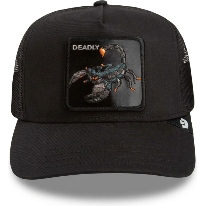 casquette-trucker-noire-scorpion-deadly-scorpion-original-recipe-the-farm-goorin-bros