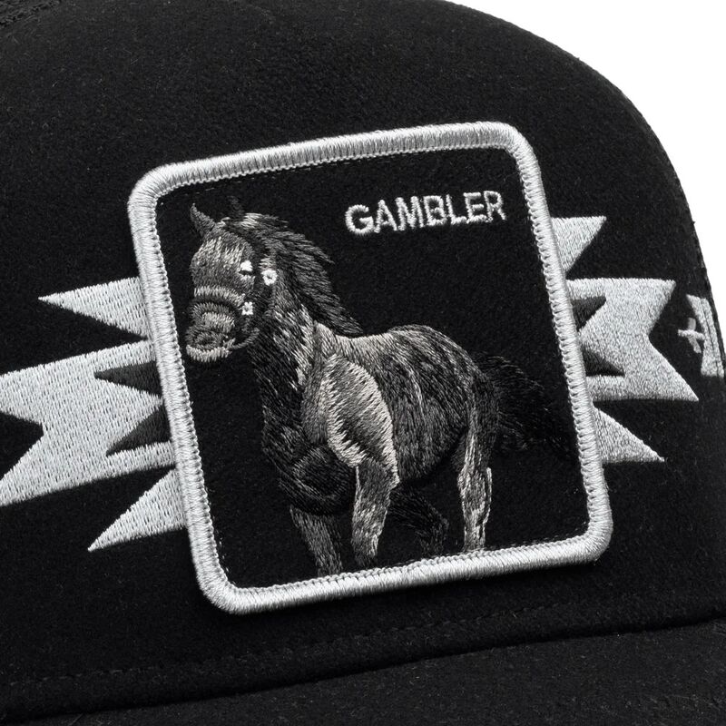 casquette-trucker-noire-cheval-canyon-gambler-trailblazer-the-farm-goorin-bros