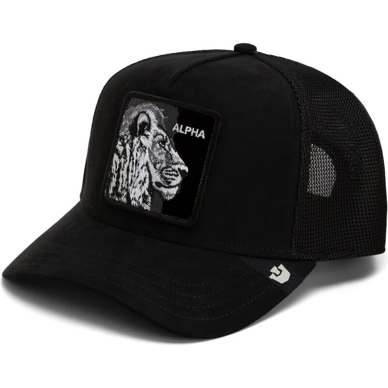 casquette-trucker-noire-lion-black-out-lion-blackened-metallic-alpha-the-farm-goorin-bros casquette-trucker-noire-lion-black-out-lion-blackened-metallic-alpha-the-farm-goorin-bros