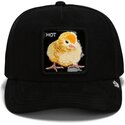 casquette-trucker-noire-poussin-black-out-chick-blackened-metallic-hot-the-farm-goorin-bros