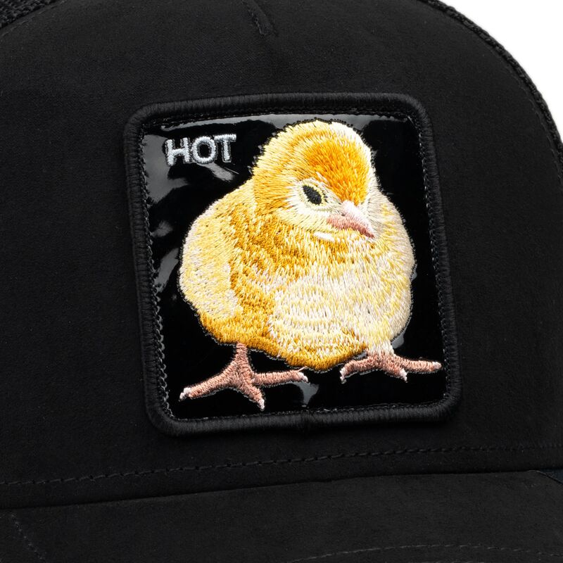 casquette-trucker-noire-poussin-black-out-chick-blackened-metallic-hot-the-farm-goorin-bros