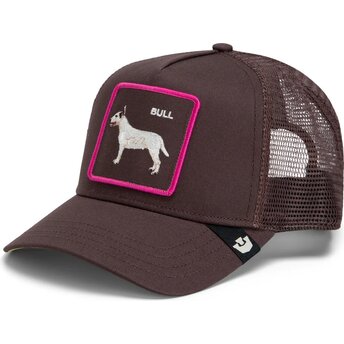 Casquette trucker marron chien Shadow Bull Terrier Off The Leash The Farm Goorin Bros.