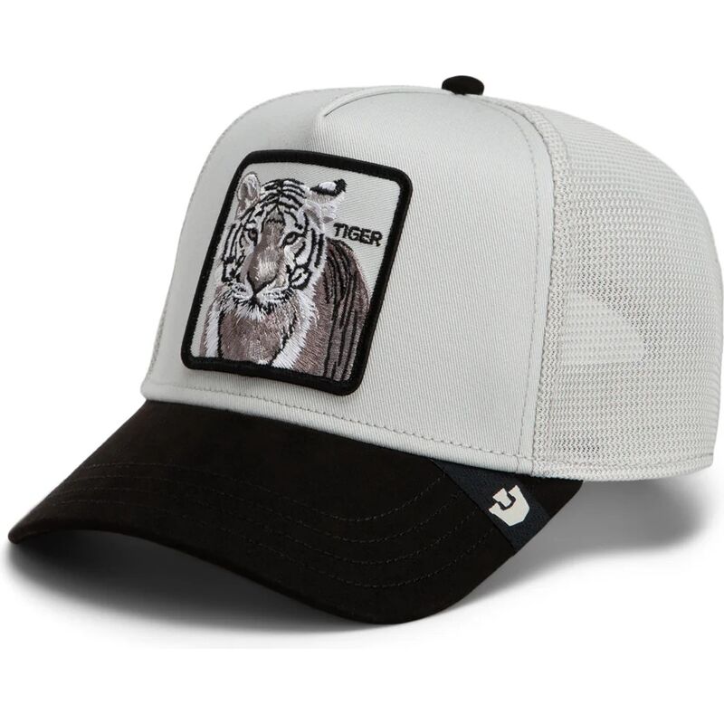 casquette-trucker-grise-et-noire-tigre-suede-tiger-microsuede-the-farm-goorin-bros casquette-trucker-grise-et-noire-tigre-suede-tiger-microsuede-the-farm-goorin-bros