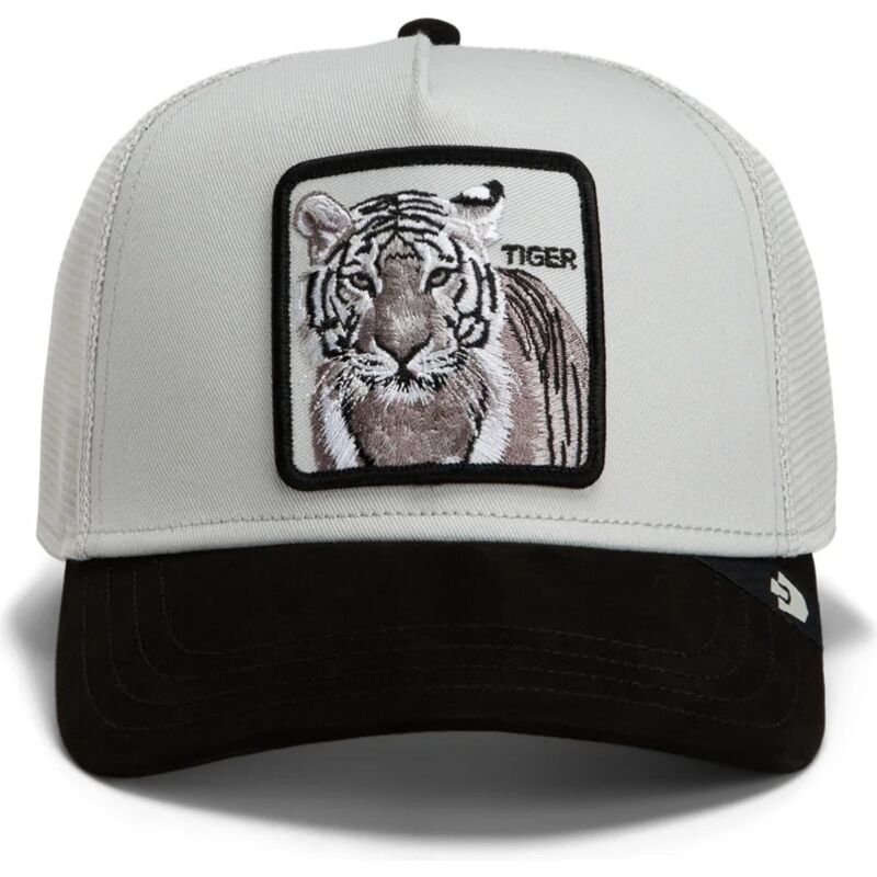 casquette-trucker-grise-et-noire-tigre-suede-tiger-microsuede-the-farm-goorin-bros casquette-trucker-grise-et-noire-tigre-suede-tiger-microsuede-the-farm-goorin-bros