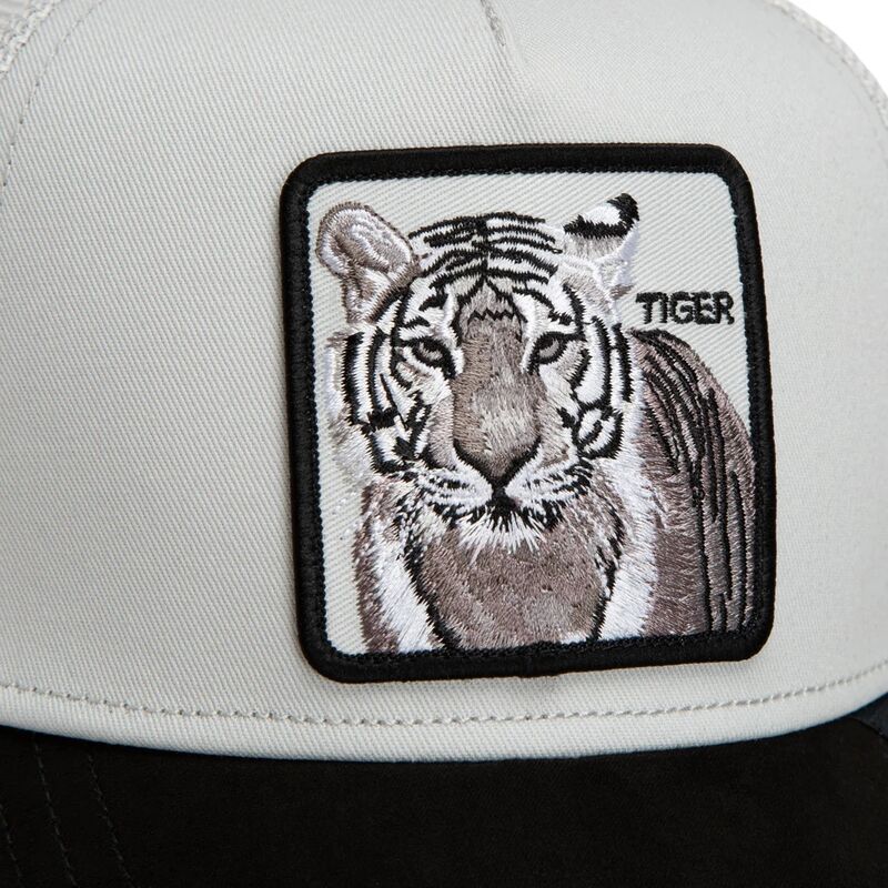 casquette-trucker-grise-et-noire-tigre-suede-tiger-microsuede-the-farm-goorin-bros casquette-trucker-grise-et-noire-tigre-suede-tiger-microsuede-the-farm-goorin-bros