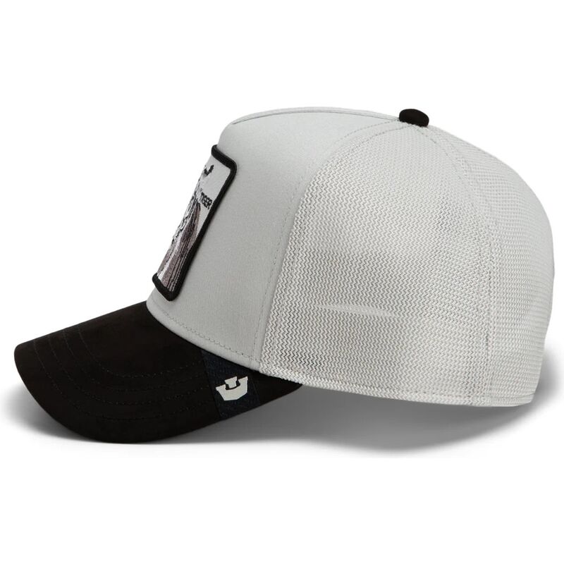casquette-trucker-grise-et-noire-tigre-suede-tiger-microsuede-the-farm-goorin-bros casquette-trucker-grise-et-noire-tigre-suede-tiger-microsuede-the-farm-goorin-bros