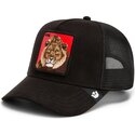 casquette-trucker-noire-et-rouge-lion-re-lionne-rosso-microsuede-king-the-farm-goorin-bros
