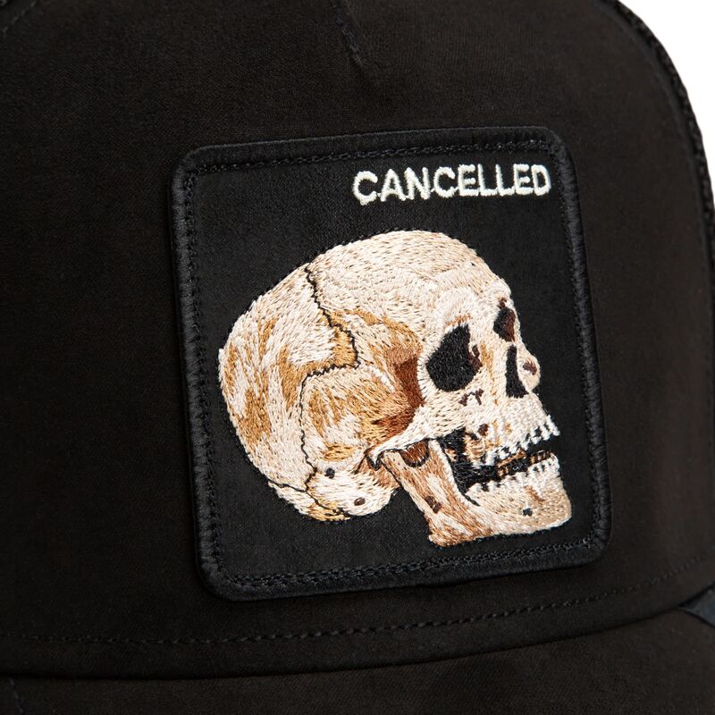 casquette-trucker-noire-crane-suede-cancelled-skull-microsuede-the-farm-goorin-bros casquette-trucker-noire-crane-suede-cancelled-skull-microsuede-the-farm-goorin-bros