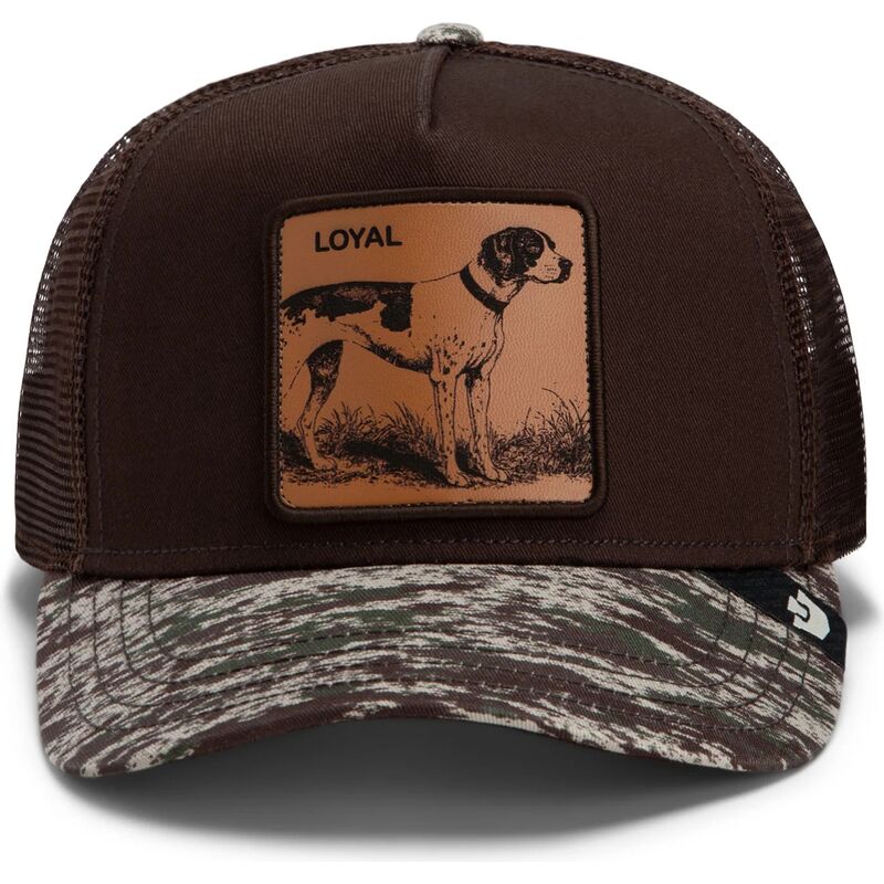 casquette-trucker-marron-et-camouflage-chien-engraved-dog-camo-glitch-the-farm-goorin-bros