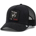 casquette-trucker-noire-bull-raging-denim-after-dark-the-farm-goorin-bros