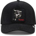 casquette-trucker-noire-bull-raging-denim-after-dark-the-farm-goorin-bros