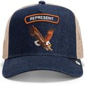 casquette-trucker-bleue-marine-et-beige-aigle-represent-rocker-denim-after-dark-the-farm-goorin-bros