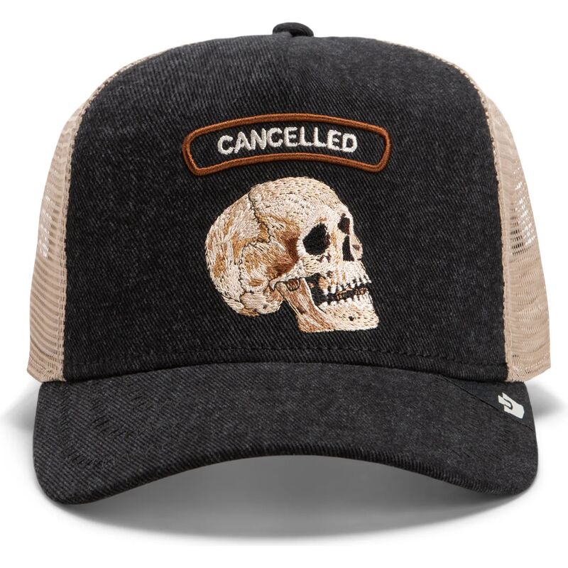 casquette-trucker-noire-et-beige-crane-cancelled-rocker-denim-after-dark-the-farm-goorin-bros