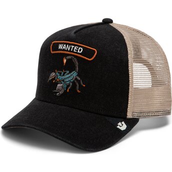 Casquette trucker noire et beige scorpion Wanted Rocker Denim After Dark The Farm Goorin Bros.
