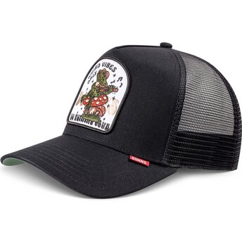 Casquette trucker noire HFT Do Nothing Club Weird Vibes Frog Djinns